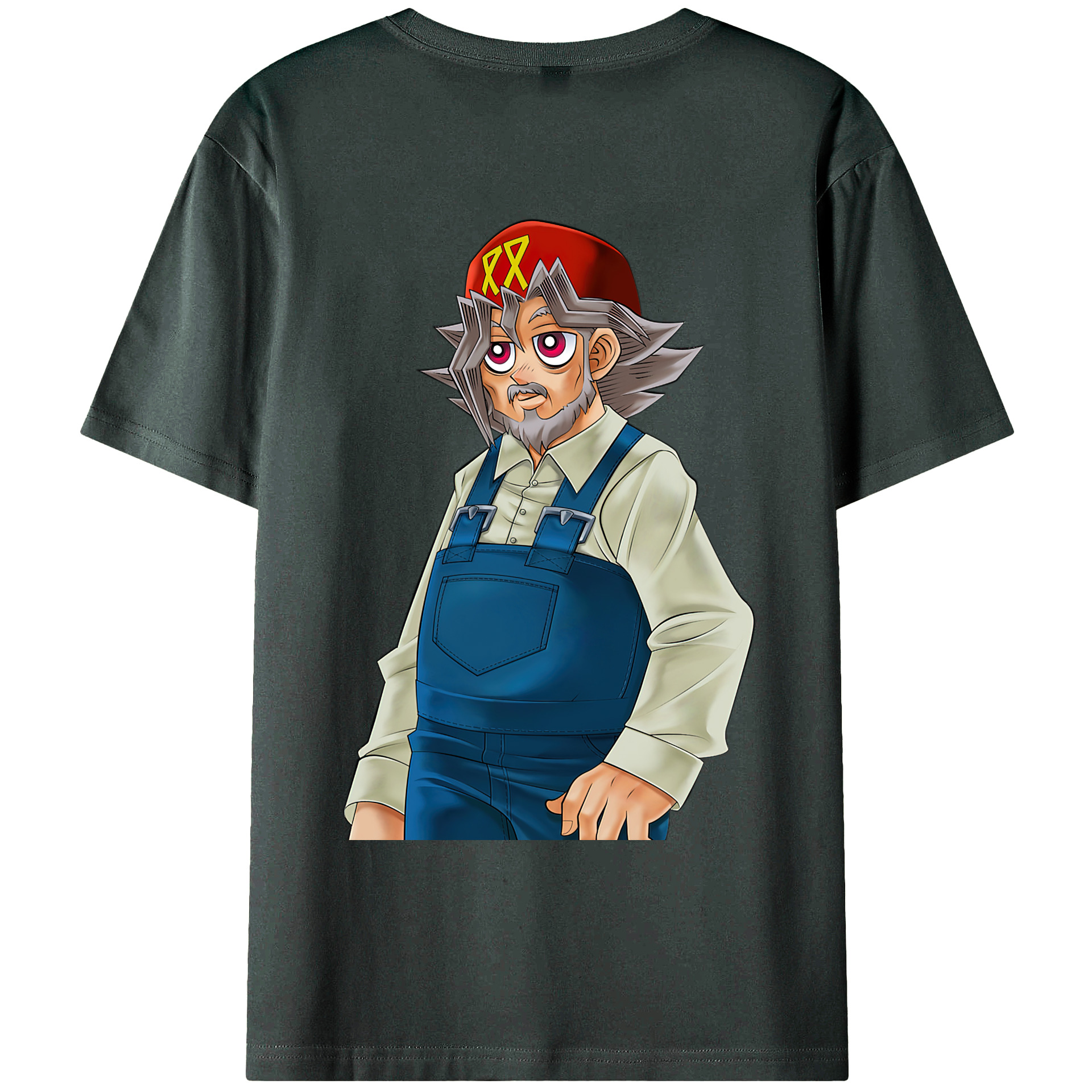 （画像用） 遊☆戯☆王 Yu-Gi-Oh! 綿100％ メンズ半袖Tシャツ（バックプリント） 通気性